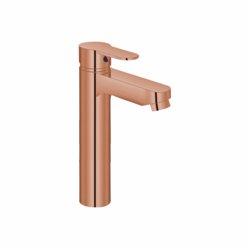 Long Single Lever Basin Mixer PVD Rose Gold Finish